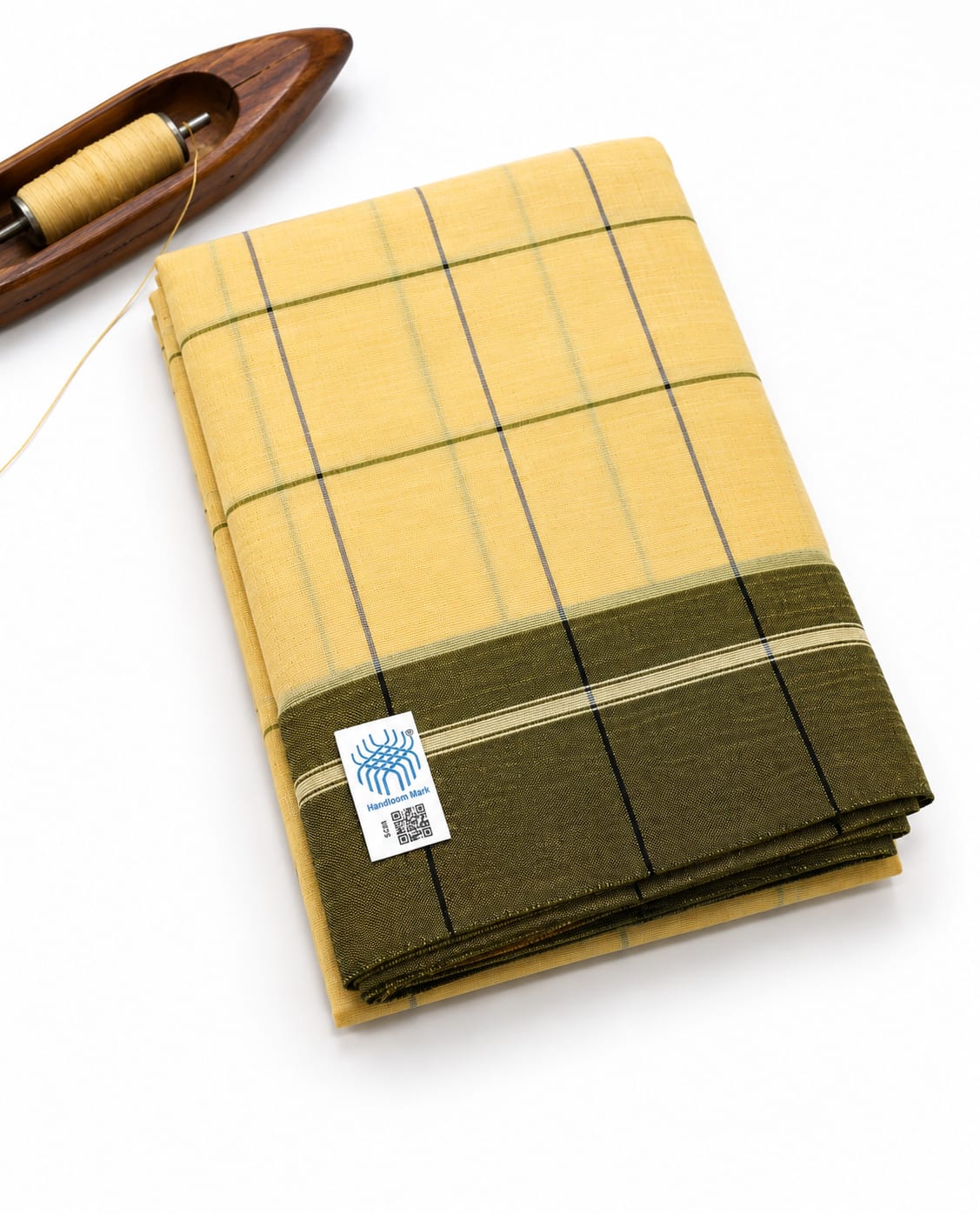 Big Chex Patteda Anchu Handloom Saree — Handloom Cotton Ilkal saree